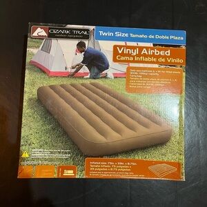 Ozark Trail New in Box Inflatable Air Mattress. Twin Size. Vinyl. Camping Bed.